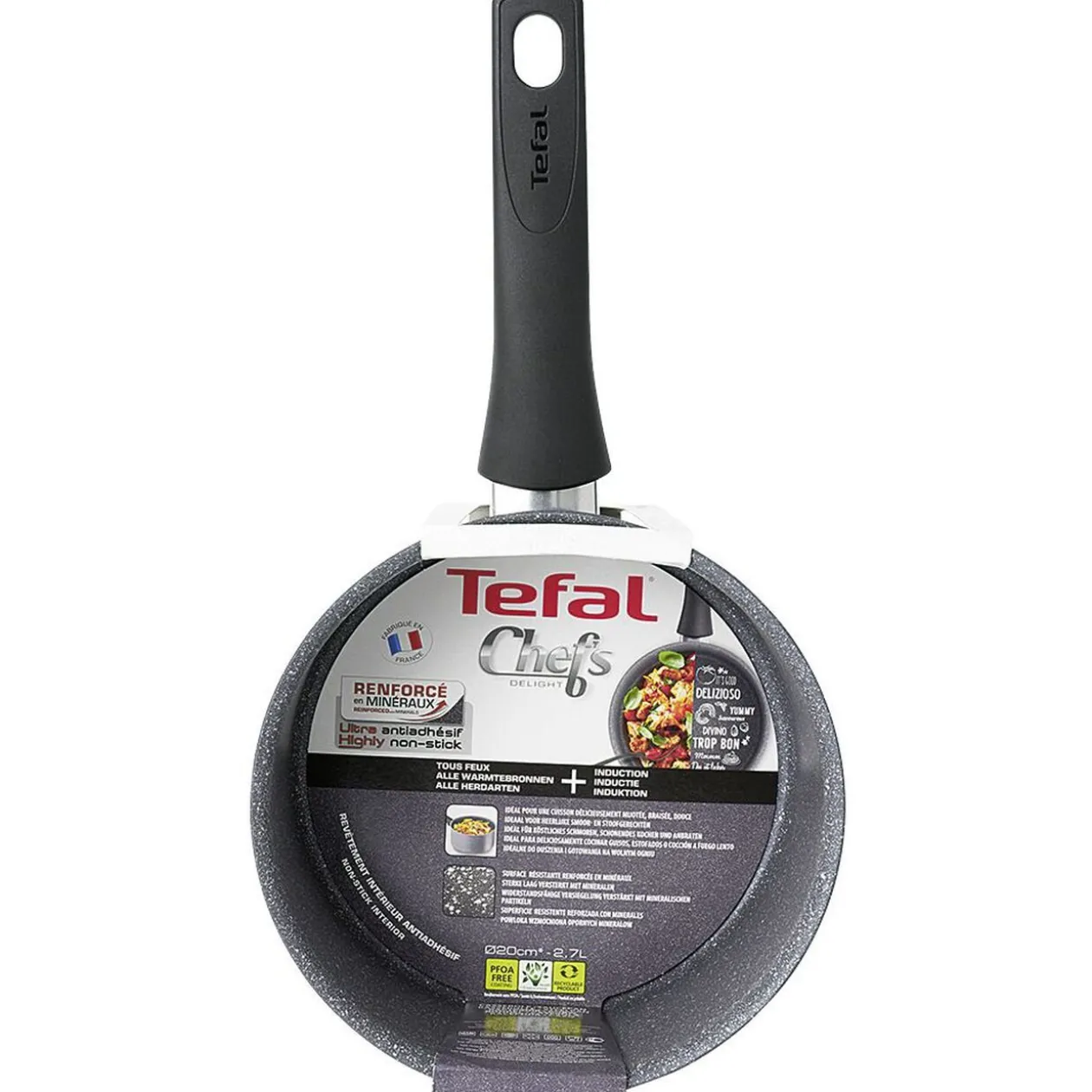 Casserole Tefal aluminium effet pierre Ø 20 cm