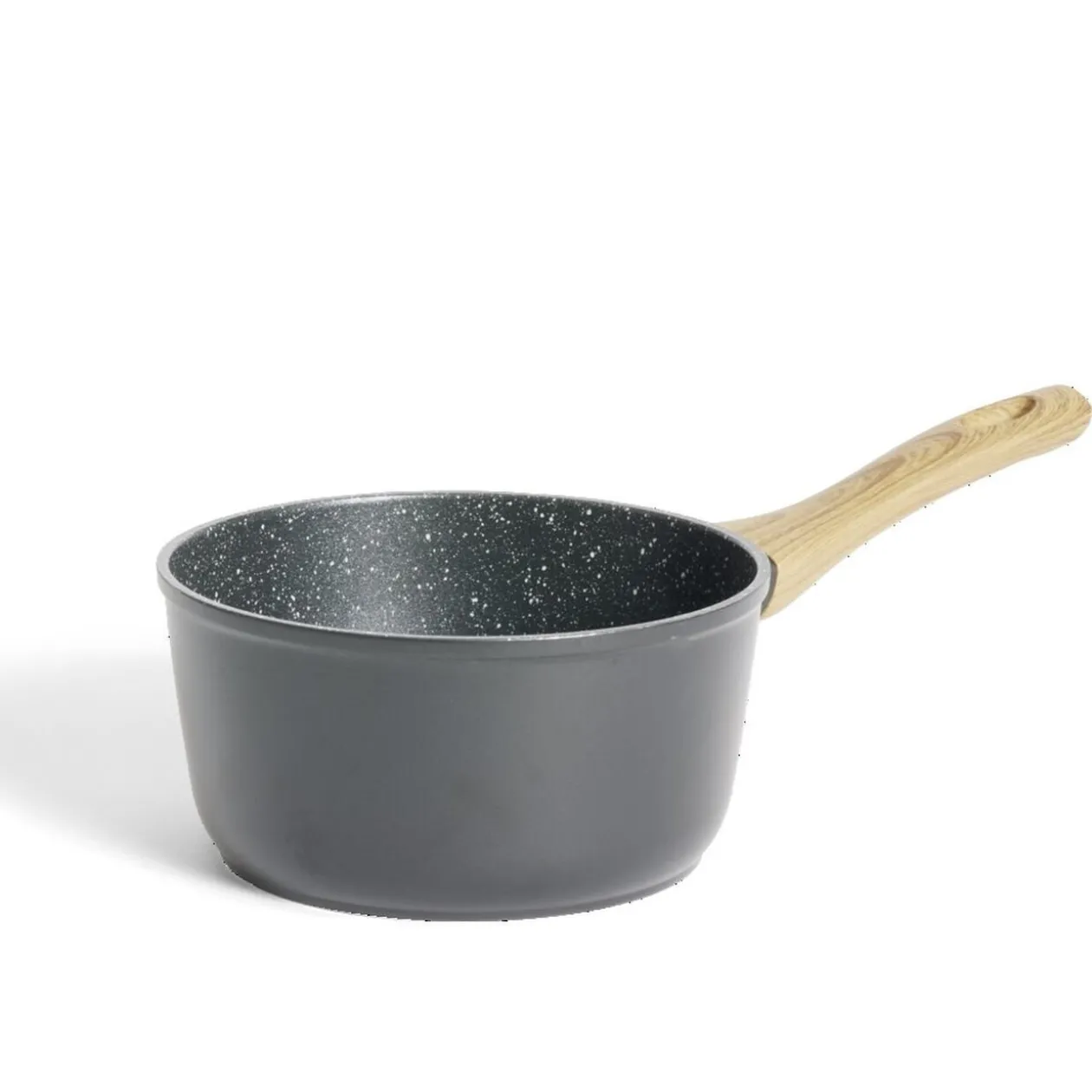 Casserole tous feux dont induction aluminium noir Ø18cm