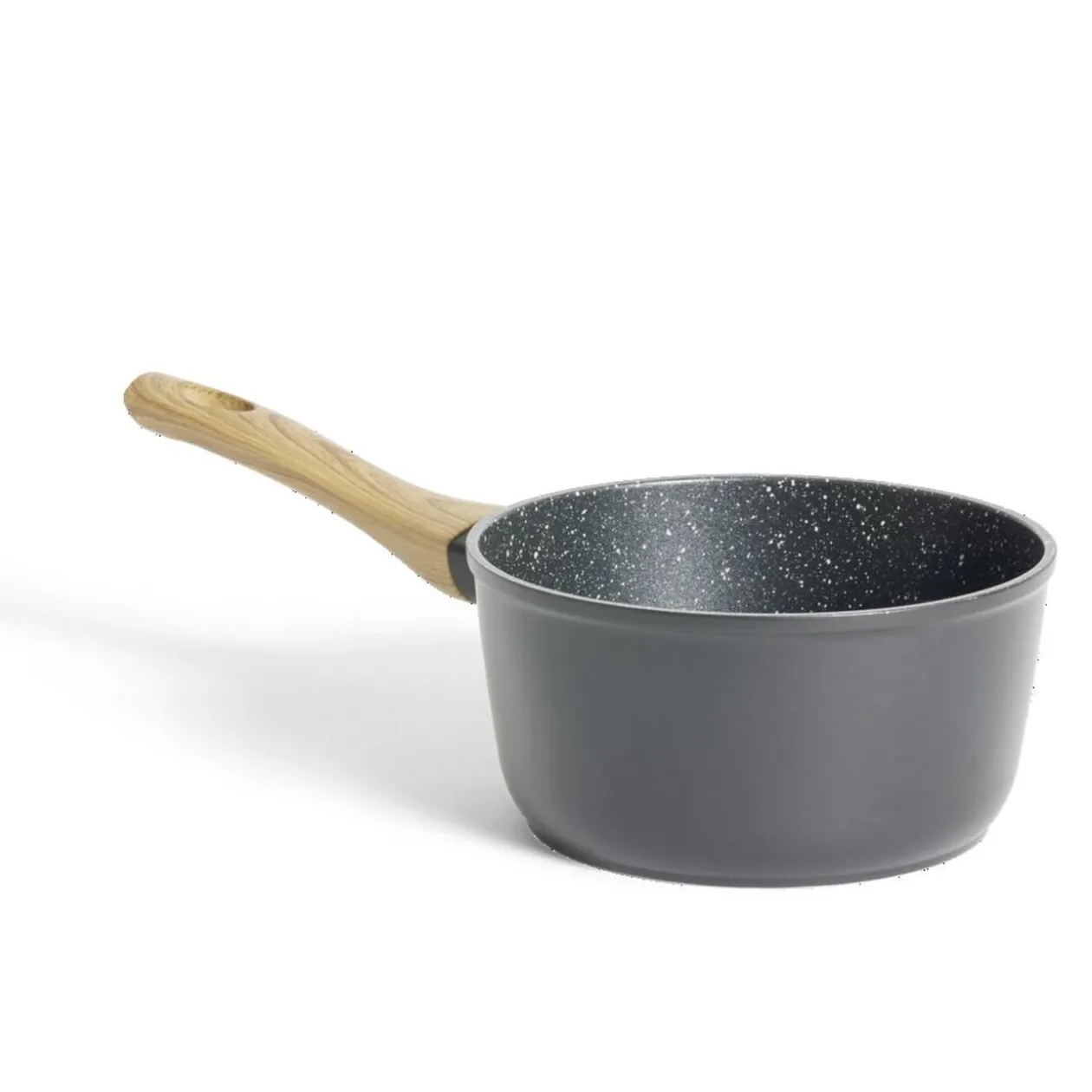 Casserole tous feux dont induction aluminium noir Ø18cm