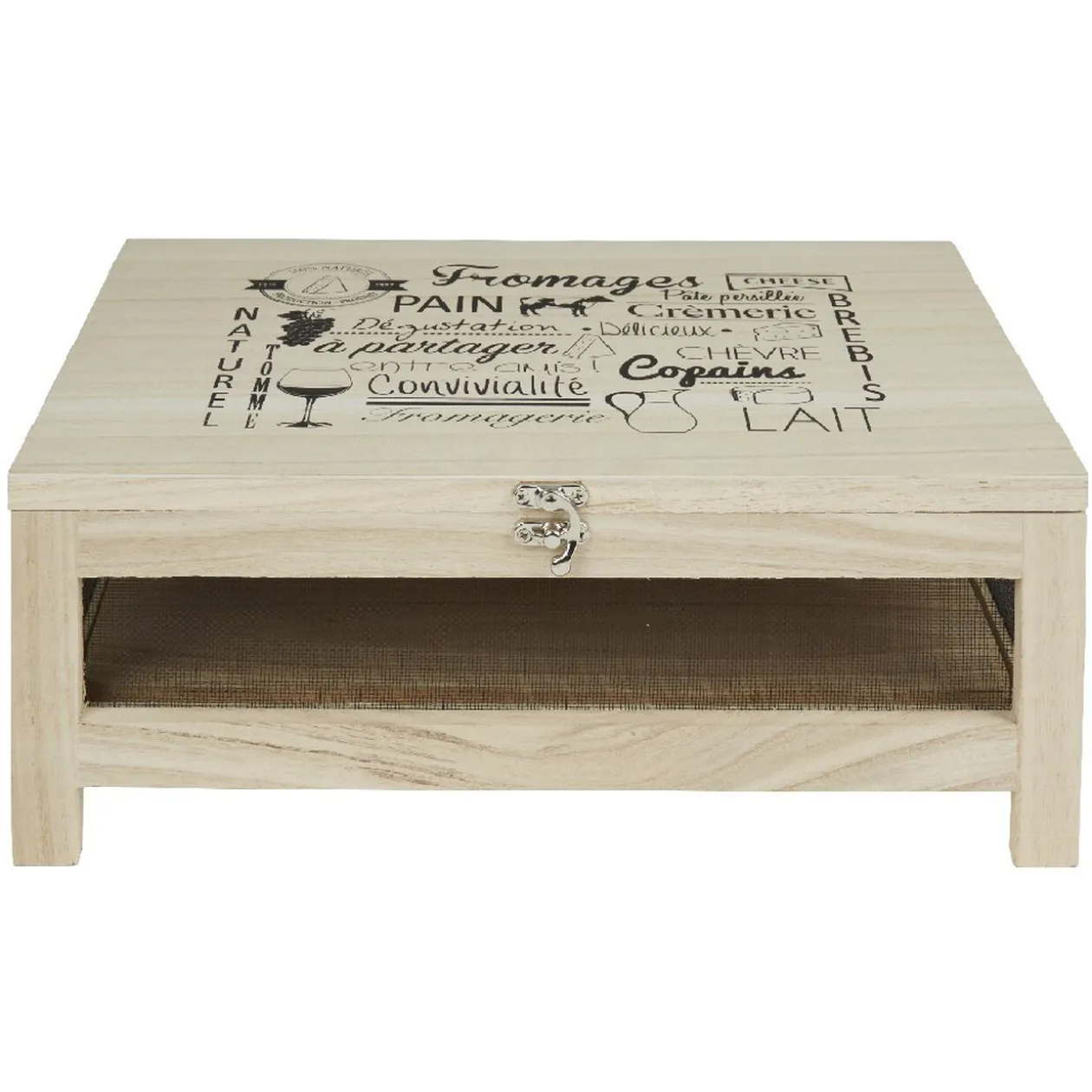 Cave à fromage bois avec plateau amovible