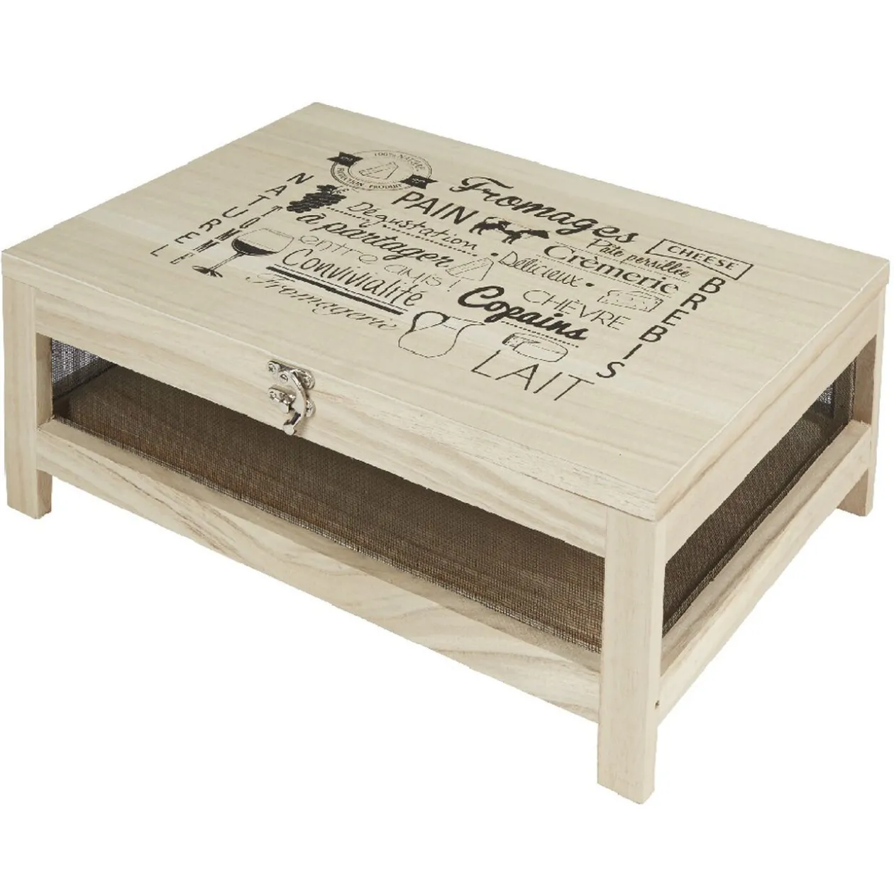 Cave à fromage bois avec plateau amovible