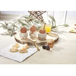 Coffret coquetier x3 motif tête animal