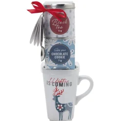 Coffret mug 400 ml avec boisson et biscuits Noël scandinave