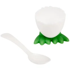 Coquetier en plastique forme oeuf x4