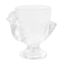 Coquetier Luminarc design poule transparent x3