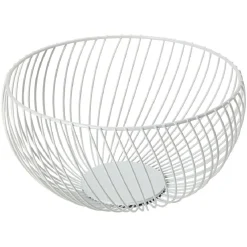 Corbeille à fruits acier blanc