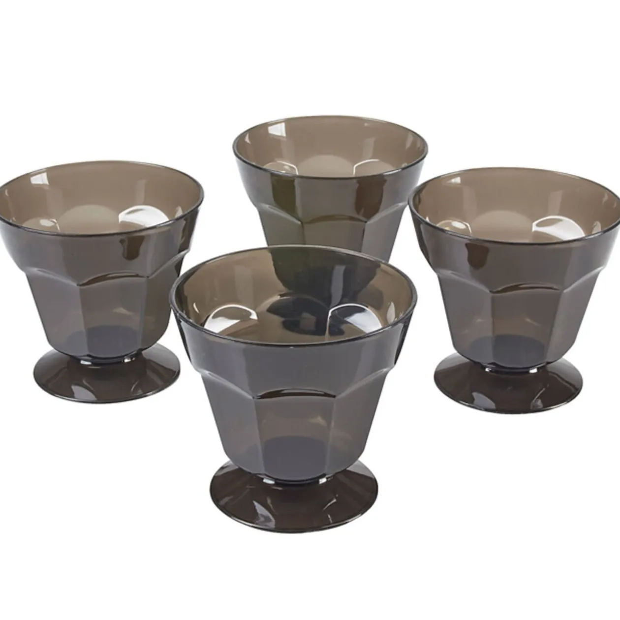 Coupe à glace plastique noire x4