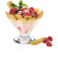 Coupe à glace sur pied en verre