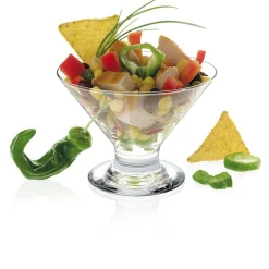 Coupe à glace sur pied en verre