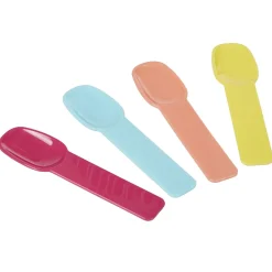 Coupelle à glace avec cuillère multicolore x4