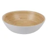 Coupelle blanche en bambou forme ronde