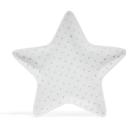 Coupelle blanche forme étoile à pois gris