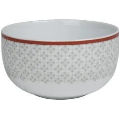 Coupelle design oreige bord orange et motifs gris x4