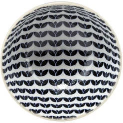 Coupelle en porcelaine décor blanc et bleu