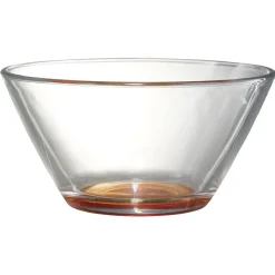 Coupelle en verre avec fond coloré