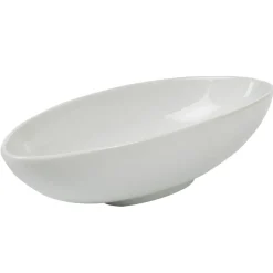 Coupelle ovale blanche