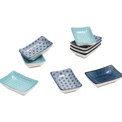 Coupelle rectangle décor cyclade x3