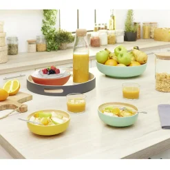 Coupelle ronde en bambou coloré Ø20 cm