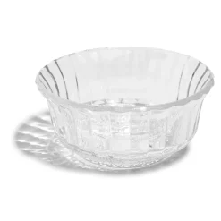 Coupelle transparente en verre ciselé