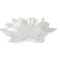 Coupelle verre flocon blanc irisé