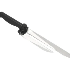 Couteau à trancher réglable noir en inox