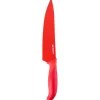 Couteau de chef rouge en inox