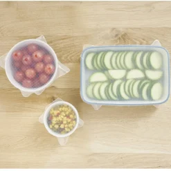 Couvercle extensible en silicone transparent x3