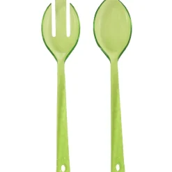 Couvert à salade vert martelé x2