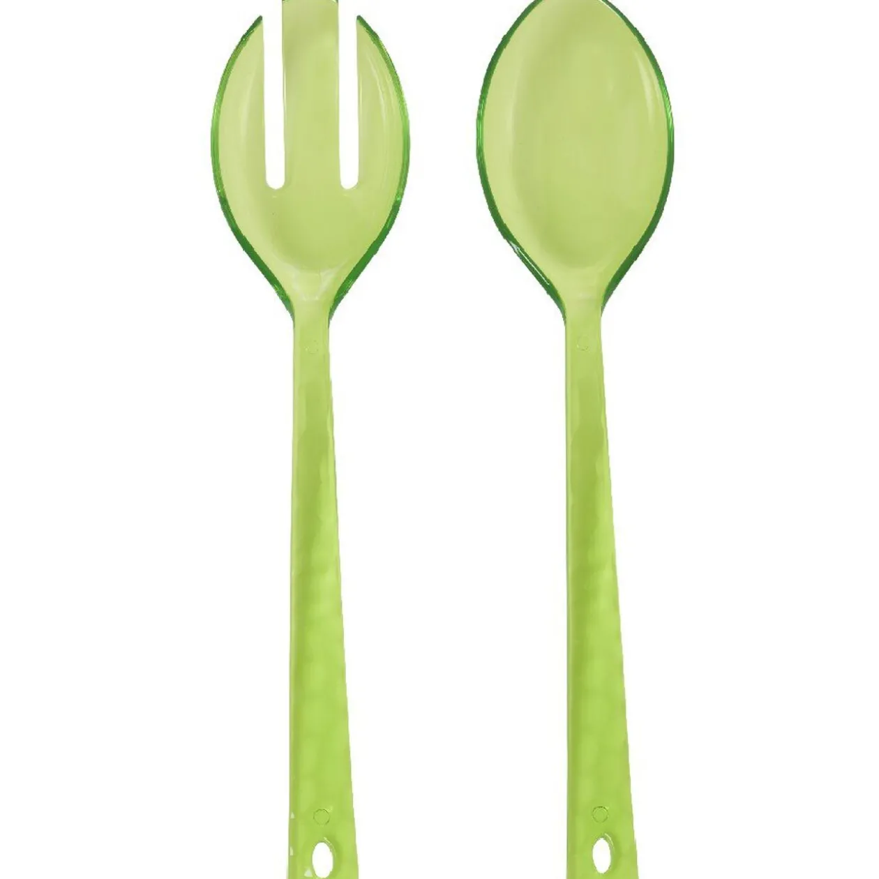 Couvert à salade vert martelé x2