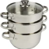 Cuit-vapeur à 2 niveaux acier inoxydable ø 20 cm