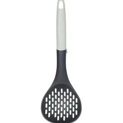 Écumoire plastique avec accroche noir et gris