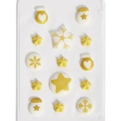 Décor sucré pour gâteau Noël doré Framboiselle 30g
