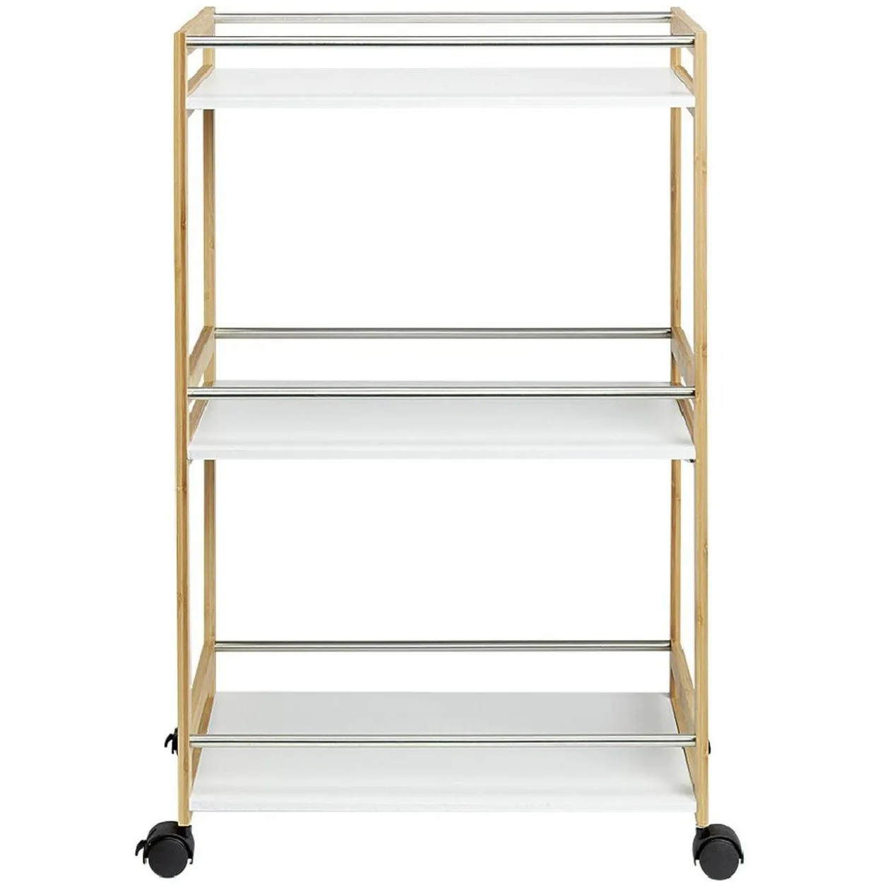 Desserte à 3 niveaux en bambou
