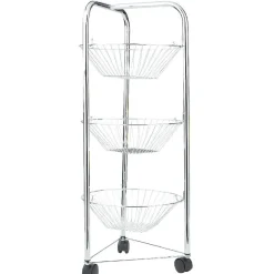 Desserte 3 étages argenté