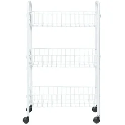 Desserte de cuisine 3 niveaux blanc