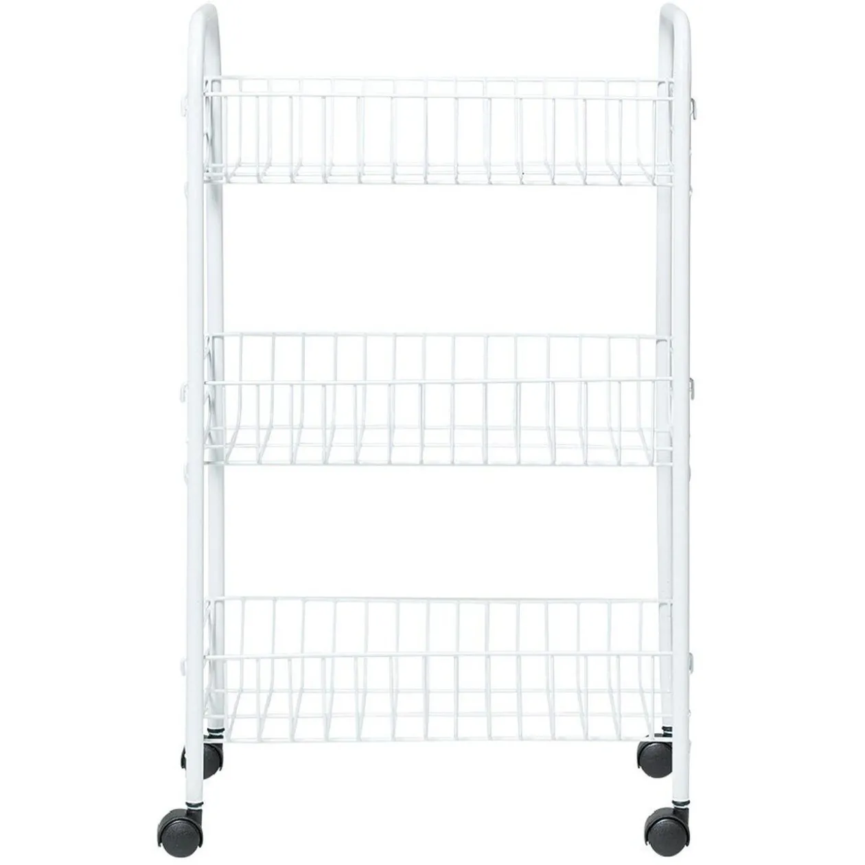 Desserte de cuisine 3 niveaux blanc