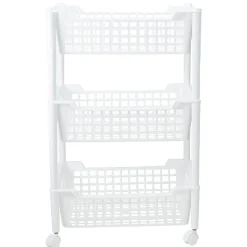 Desserte de cuisine 3 étages blanc