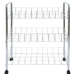 Desserte en métal 3 niveaux - 35,5xH66,5x26cm