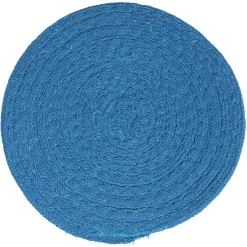 Dessous de plat rond coton rouge vert ou bleu x2