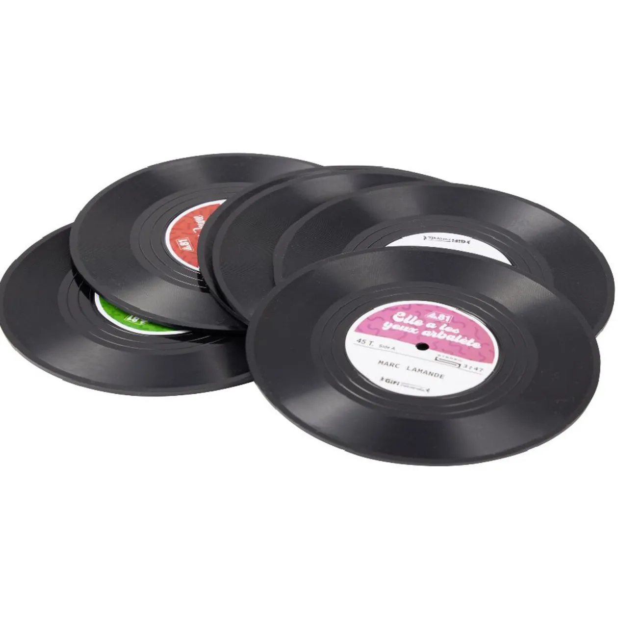 Dessous de verre décor vinyle x6