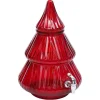 Distributeur à boisson en verre forme sapin rouge 8L