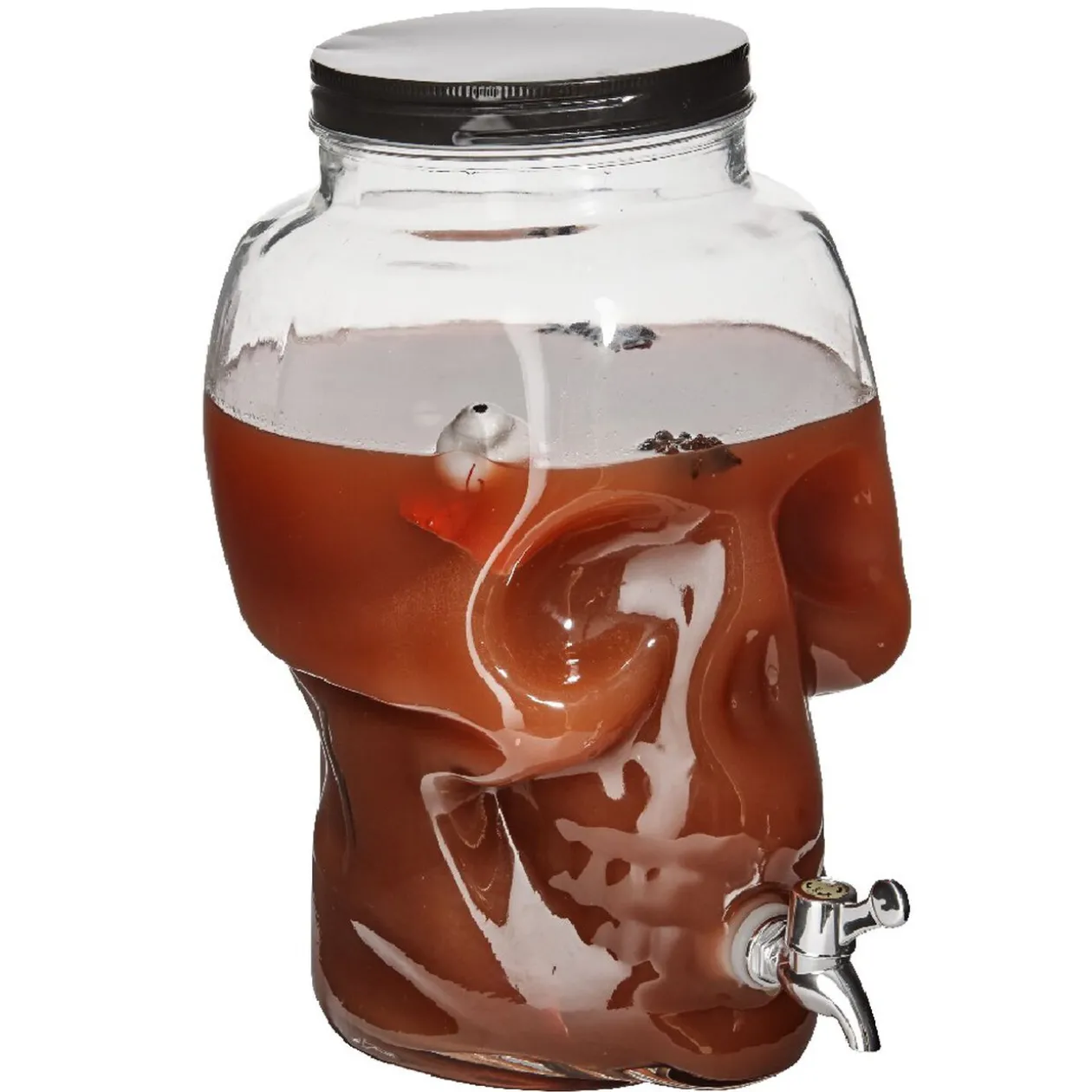 Distributeur de boisson tête de mort en verre