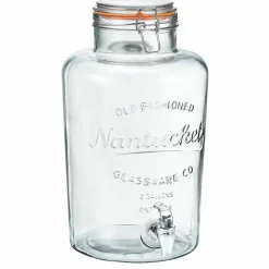 Distributeur de boisson transparent inscription relief 8 L