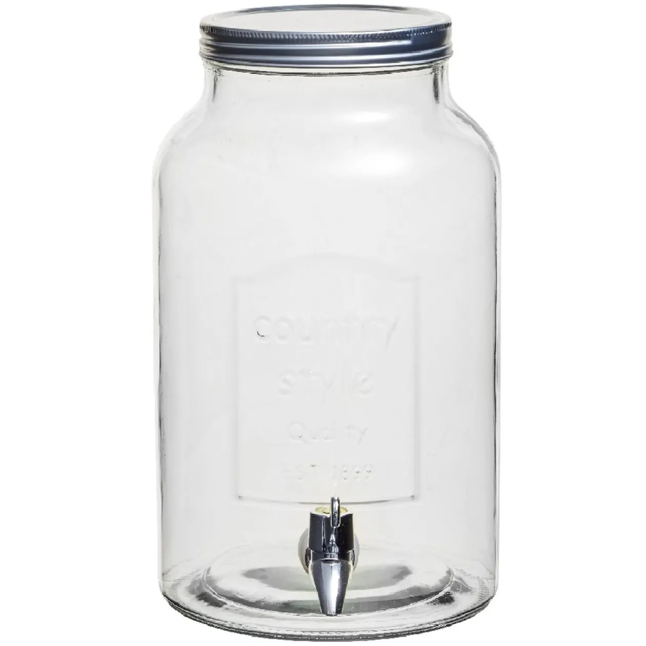 Distributeur de boisson verre couvercle métal 5.5 L