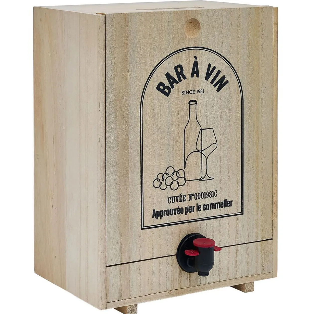 Distributeur de vin en bois pour cubi 5L
