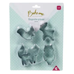 Emporte pièce forme animal inox argenté x4
