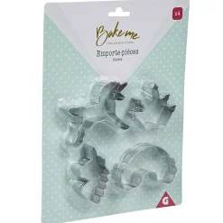 Emporte pièce forme Licorne Arc en ciel Couronne x4
