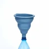 Entonnoir pliable rétractable en silicone bleu