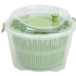 Essoreuse à salade transparente et verte