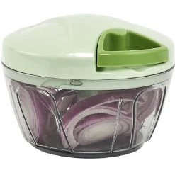 Essoreuse 3en1 hachoir et bol transparent et vert